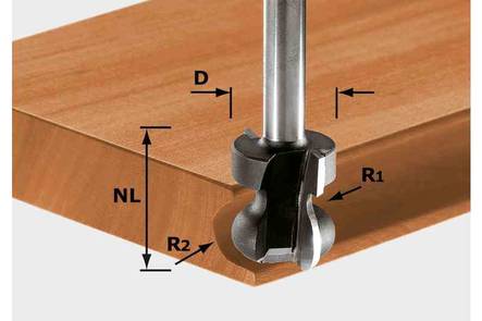 FESTOOL Urajyrsin HW S8 D22/16/R2,5+6 491140 - Jyrsinterät - 4014549077740 - 1