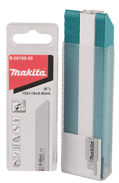 MAKITA Puukkosahanterä 150 x 0,9 mm, metalli, 25 kpl B-05169-25 - Puukkosahanterät - 088381485890 - 1