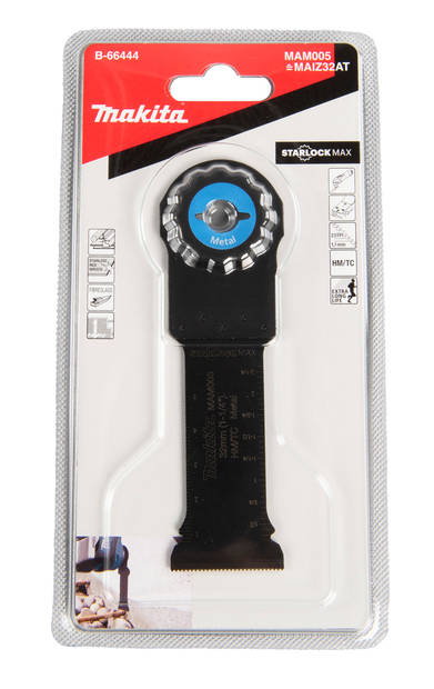 MAKITA Starlock Max Sahanterä upotukseen, leveys 32 mm B-66444 - Starlock Max terät - 088381539340 - 2