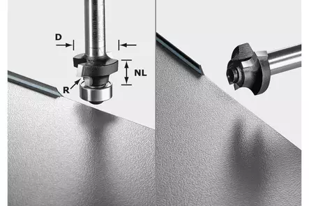 FESTOOL Pyöristysjyrsinterä S8 HW R2 D20-KL OFK 499798 - Festool Pyöristysjyrsinterät - 4014549202180 - 1