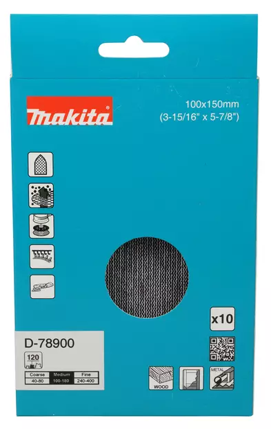 MAKITA Hiomaverkko Delta 100 x 150 mm K120 10 kpl D-78900 - Hiomaverkot ja suoja-alustat - 197050354600 - 2
