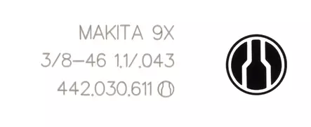 MAKITA Laippa 12", 30 cm, 3/8", -46, 1,1 mm 958030611 / 191G15-1 - Makita Moottorisahojen laipat - 4002829491560 - 2