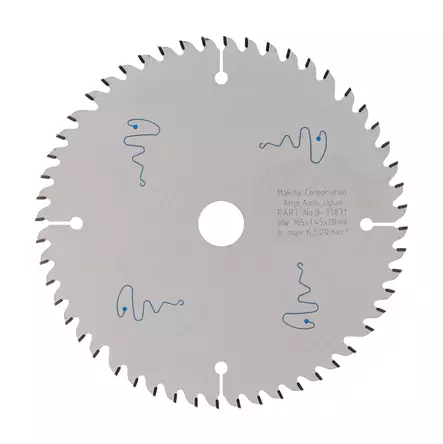 MAKITA Pyörösahanterä HM 165 mm, Z-52 B-33831 / B-29452 - Makita Käsipyörösahojen terät - 088381422680 - 6