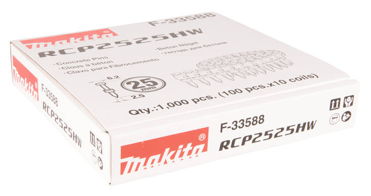 MAKITA Betoninaula 25 mm F-33588 - Naulat, pinnit ja hakaset - 088381294140 - 1