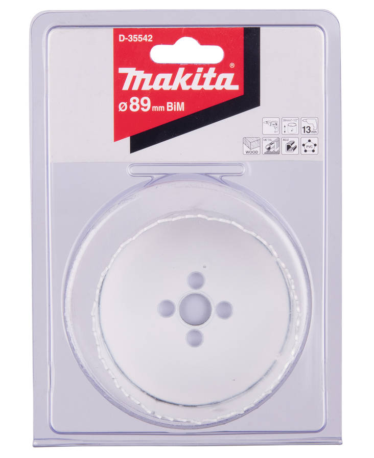 MAKITA Reikäsahanterä 89 mm, BiMetalli D-35542 - Reikäsahanterät - 088381369190 - 1