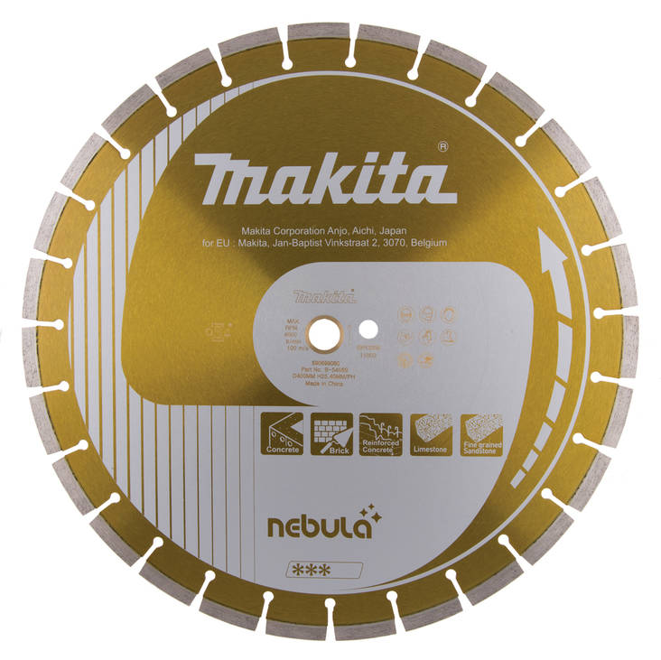 MAKITA Timanttikatkaisulaikka 400x25,4/20mm, Nebula, segmenttikorkeus 10mm B-54069 - Timanttilaikat, -kupit ja terät - 088381476560 - 1
