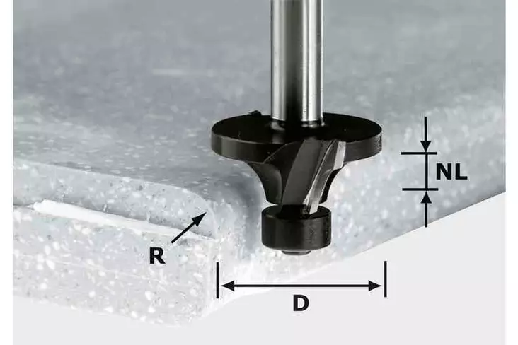 FESTOOL Pyöristysjyrsinterä HW R3/D22 ss S12 492681 - Festool Pyöristysjyrsinterät - 4014549036020 - 1