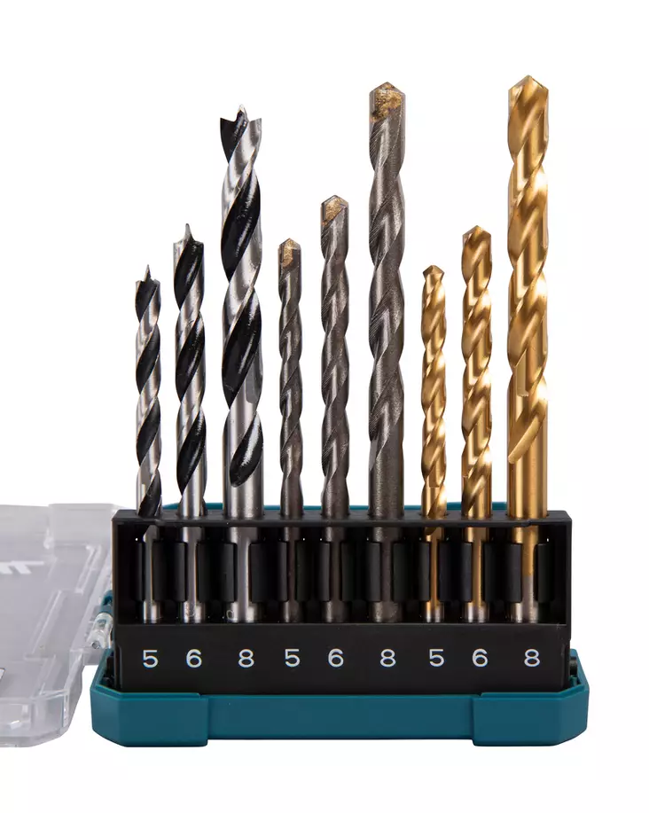 MAKITA D-71962 Poranteräsarja, 9-osaa - Makita Poranterä- ja konekärkisarjat - 088381566490 - 1