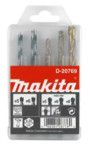 MAKITA Poranteräsarja 1/4" bitsikiinnitys, 5-osaa D-20769 - Makita Poranterä- ja konekärkisarjat - 088381287760 - 1