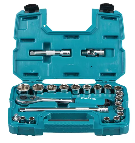 MAKITA Räikkä ja hylsysarja 23-osaa 1/2" B-65589 - Makita käsityökalut - 088381537520 - 1