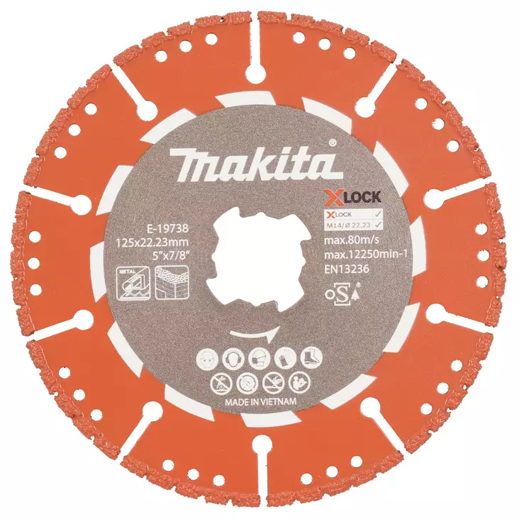 MAKITA Timanttikatkaisulaikka 125 mm X-LOCK Rescue E-19738 - Makita Timanttilaikat, -kupit ja terät - 088381787680 - 1