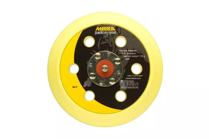 MIRKA Alustalla 150mm 5/16" tarra 6R pehmeä - Mirka Alustallat hiomakoneille - 6416868936100 - 1