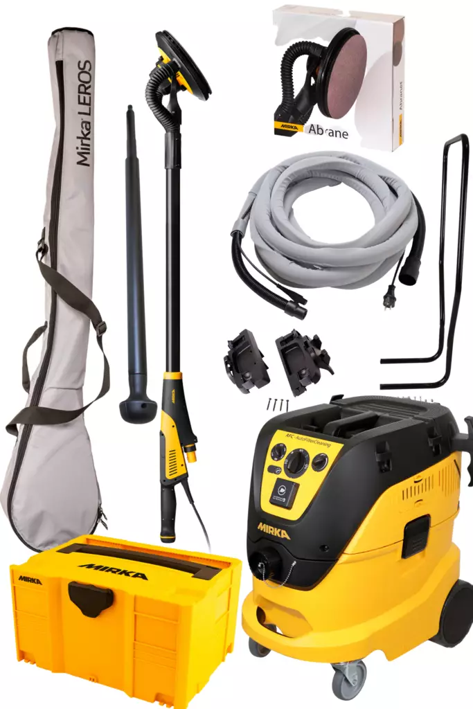 Mirka LEROS 950CV varsihiomakone 225mm + 1242 M AFC imuri paketti PREMIUM - Mirka Leros Seinähiomakoneet - 5810120 - 1