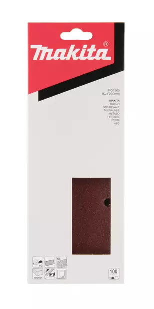 MAKITA Hiomapaperi 93 x 230 K100, 10 kpl P-31865 - Makita Hiomapaperit - 088381960021 - 2
