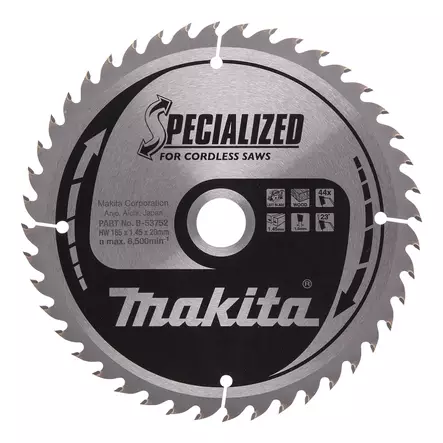 MAKITA Pyörösahanterä HM 165 mm, Z-44 B-53752 - Makita Käsipyörösahojen terät - 088381473941 - 4