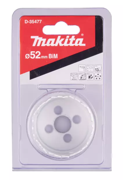 MAKITA Reikäsahanterä 52 mm, BiMetalli D-35477 - Makita Reikäsahanterät - 088381369121 - 1