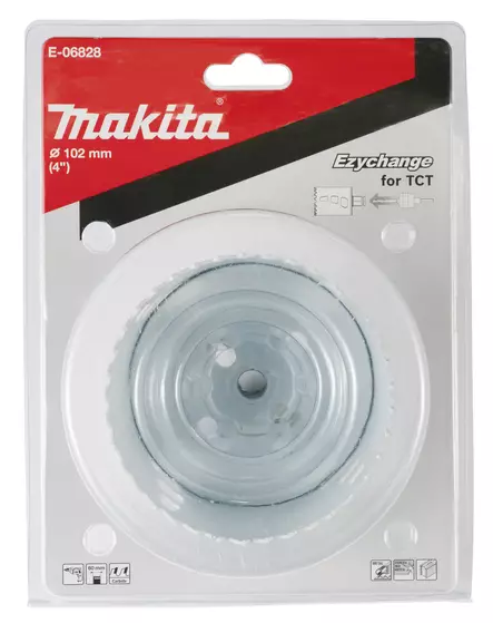 MAKITA Reikäsahanterä T.C.T Multi Purpose, 102 mm, Ezychange E-06828 - Makita Reikäsahanterät - 088381570541 - 2