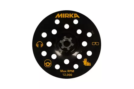 MIRKA Alustalla 125mm M14 tarra 17R pölynpoistolaitteelle - Mirka Alustallat hiomakoneille - 6416868919721 - 1