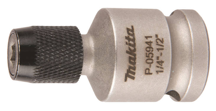MAKITA Bitsiadapteri 1/2" vääntimiin 1/4" bitseille, lukittava P-05941 - Konekärjet ja bitsinpitimet - 088381946681 - 2