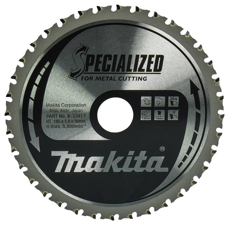 MAKITA Pyörösahanterä HM 185 mm, Z-36 B-33417 - Käsipyörösahojen terät - 088381422291 - 4