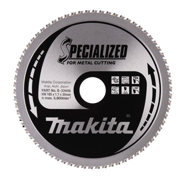 MAKITA Pyörösahanterä HM 185 mm, Z-70 B-33445 - Käsipyörösahojen terät - 088381422321 - 4