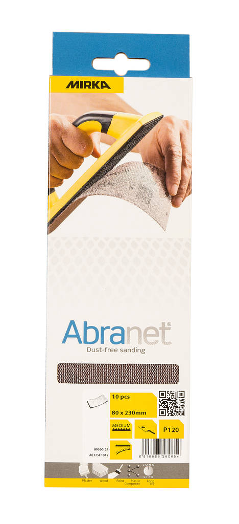 MIRKA ABRANET 80X230 P180 10KPL - Hiomaliuskat 80x230mm - 6416868280661 - 1