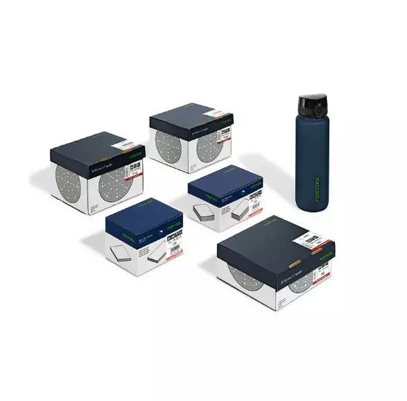 FESTOOL Hiomapaperi Granat STF D150/48 SUPER PACK juomapullolla 578132 - Festool Granat 150 mm - 4014549439661 - 1