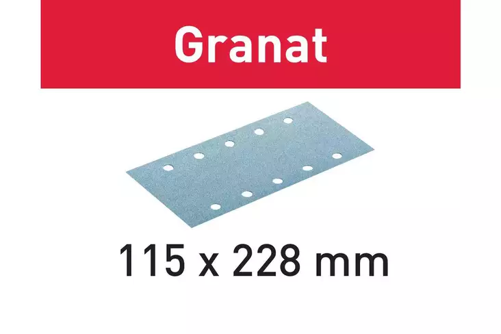 FESTOOL Hiomapaperi STF 115X228 P400 GR/100 Granat 498954 - Festool 115x228 mm - 4014549176641 - 1