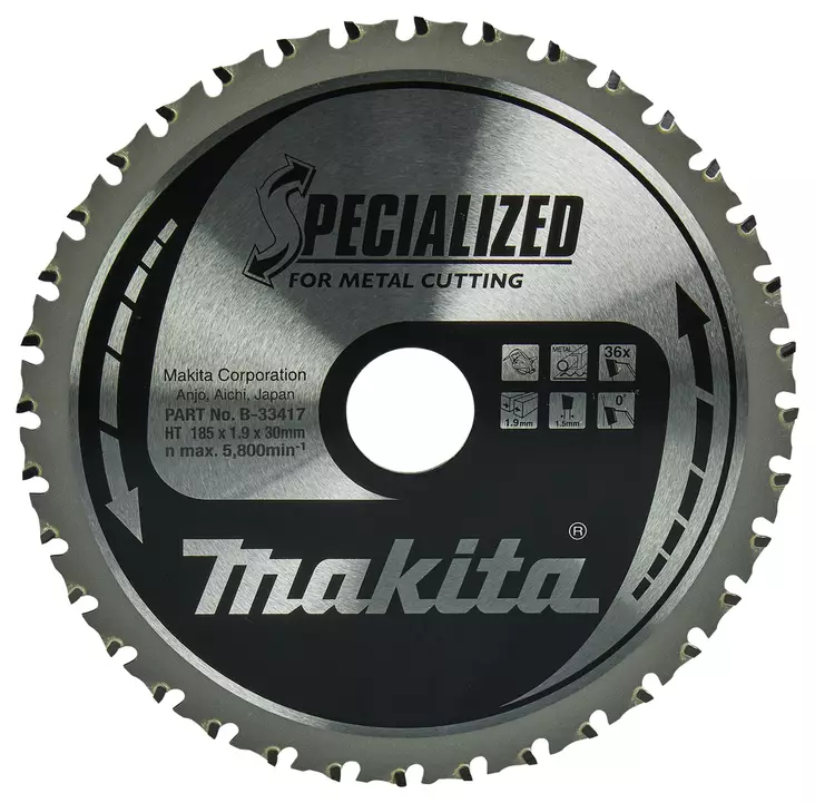 MAKITA Pyörösahanterä HM 185 mm, Z-36 B-33417 - Makita Käsipyörösahojen terät - 088381422291 - 4