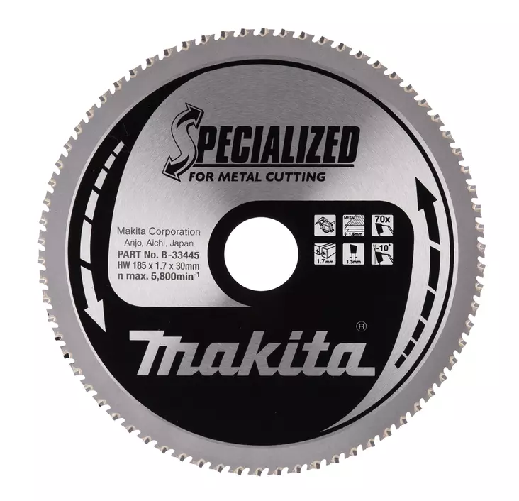 MAKITA Pyörösahanterä HM 185 mm, Z-70 B-33445 - Makita Käsipyörösahojen terät - 088381422321 - 4