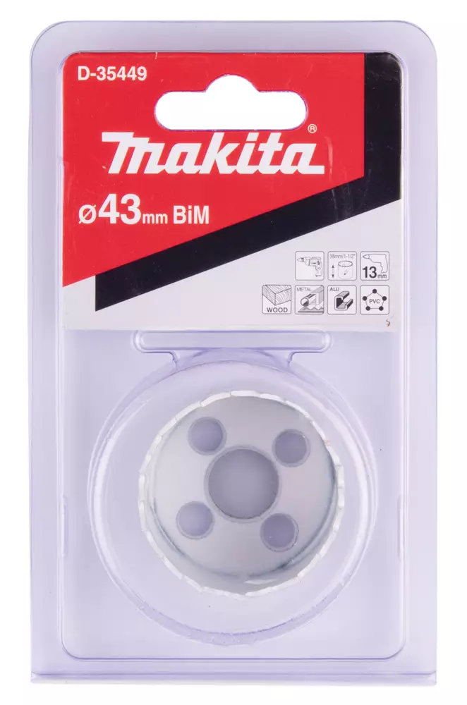 MAKITA Reikäsahanterä 43 mm, BiMetalli D-35449 - Makita Reikäsahanterät - 088381369091 - 1