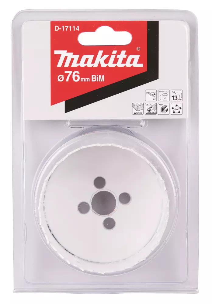 MAKITA Reikäsahanterä , BiM , 76 mm D-17114 - Makita Reikäsahanterät - 088381194921 - 1