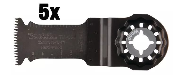MAKITA Sahanterä kaareva leikkuureuna upotukseen, leveys 32mm, 5kpl B-64886-5 - Makita Starlock terät - 088381536691 - 1