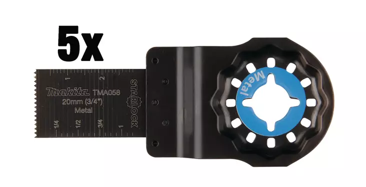 MAKITA Sahanterä upotukseen, leveys 20mm, 5kpl B-64923-5 - Makita Starlock terät - 088381536721 - 1