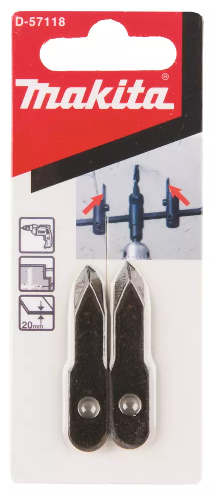 MAKITA Varaterät 2 kpl - Malleille D-57093 sekä D-57102 D-57118 - Makita Reikäsahanterät - 088381461191 - 1