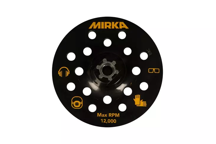 MIRKA Alustalla 125mm M14 tarra 17R pölynpoistolaitteelle - Mirka Alustallat hiomakoneille - 6416868919721 - 1