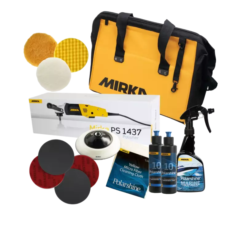 Mirka PS 1437 kiillotuskonesetti laukussa - Mirka Kiillotuskoneet 230V - 8402001 - 1