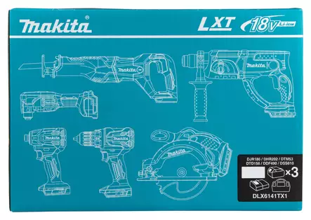 MAKITA Akkukonesarja LXT 18V DLX6141TX1 - Makita LXT 18V Akkukonesarjat - 197050017222 - 2