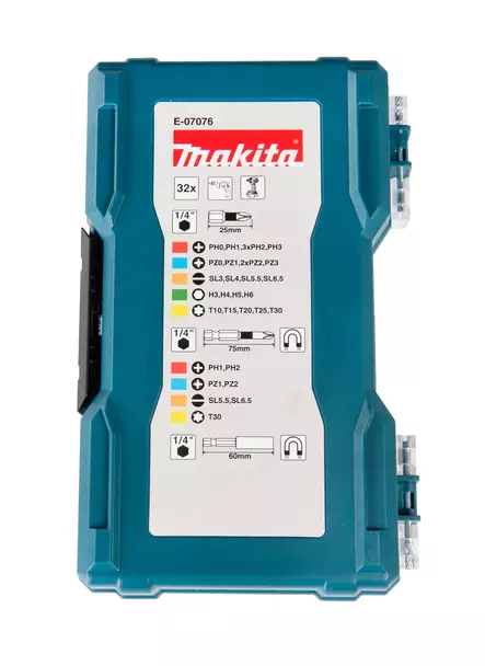 MAKITA Ruuvikärkisarja 32-osaa E-07076 - Makita Poranterä- ja konekärkisarjat - 088381571272 - 2