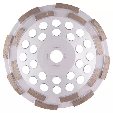 MAKITA Timanttikuppilaikka 180mm, 2-rivinen segmentti, yleishionta B-48642 - Makita Timanttilaikat, -kupit ja terät - 088381455602 - 1