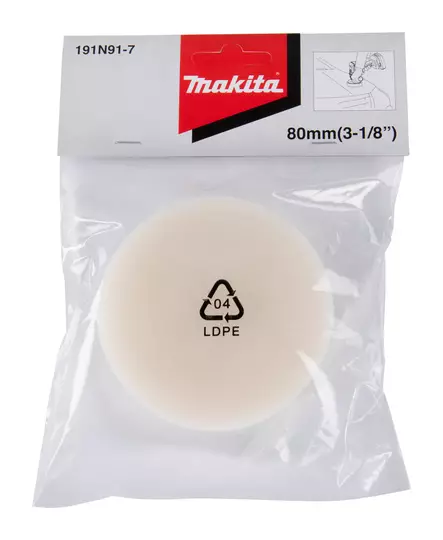 MAKITA Vaahtosieni 80 mm, valkoinen 191N91-7 - Makita Kiillotuskoneet ja tarvikkeet - 088381577052 - 2