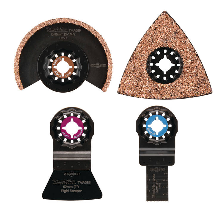 MAKITA Monitoimikoneen teräsarja B-67496 - Starlock terät - 088381541152 - 1