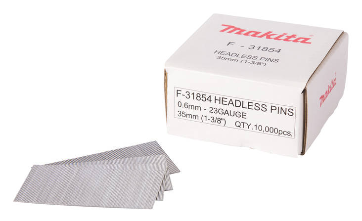 MAKITA Pinninaula 0,6 x 35 mm, sähkösinkitty, 10000 kpl F-31854 - Naulat, pinnit ja hakaset - 088381292412 - 2