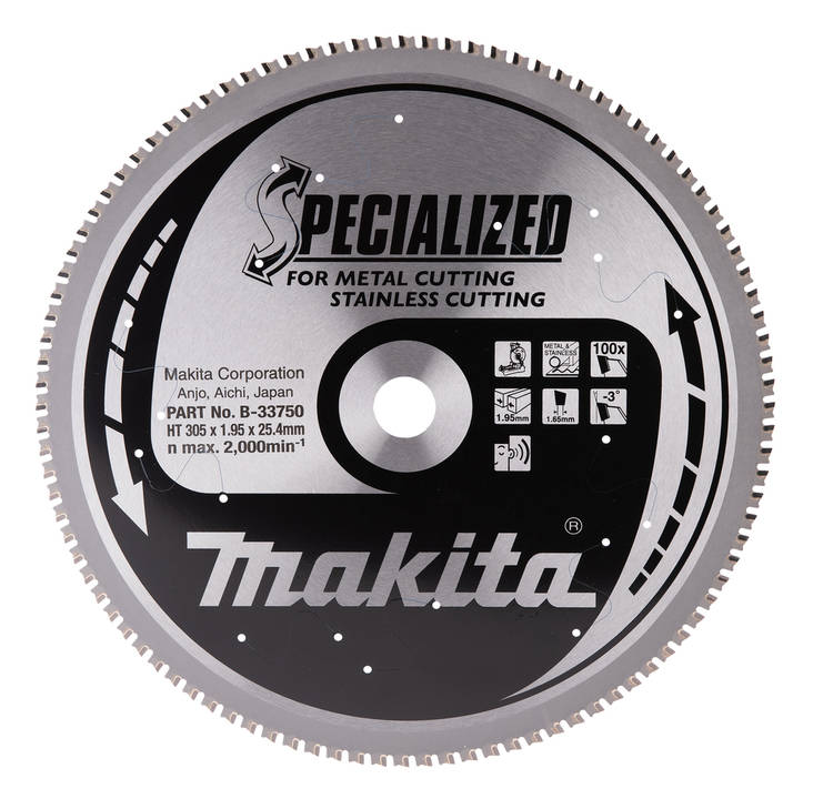 MAKITA Pyörösahanterä HM 305 mm, Z-100 B-33750 - Jiiri- ja pöytäsahojen terät - 088381422642 - 3