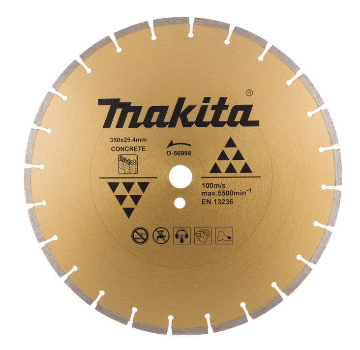 MAKITA Timanttikatkaisulaikka 350 x 25,4 x 7,5 mm D-56998 - Timanttilaikat, -kupit ja terät - 088381458092 - 1