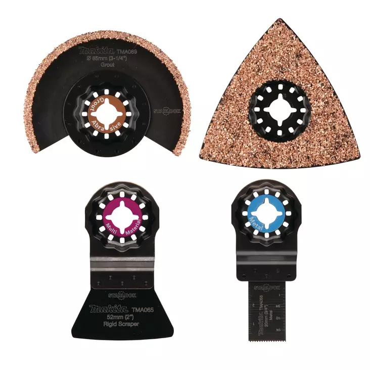 MAKITA Monitoimikoneen teräsarja B-67496 - Makita Starlock terät - 088381541152 - 1