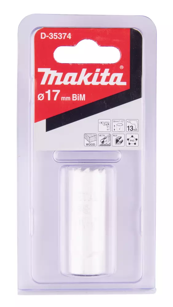 MAKITA Reikäsahanterä 17 mm, BiMetalli D-35374 - Makita Reikäsahanterät - 088381369022 - 1