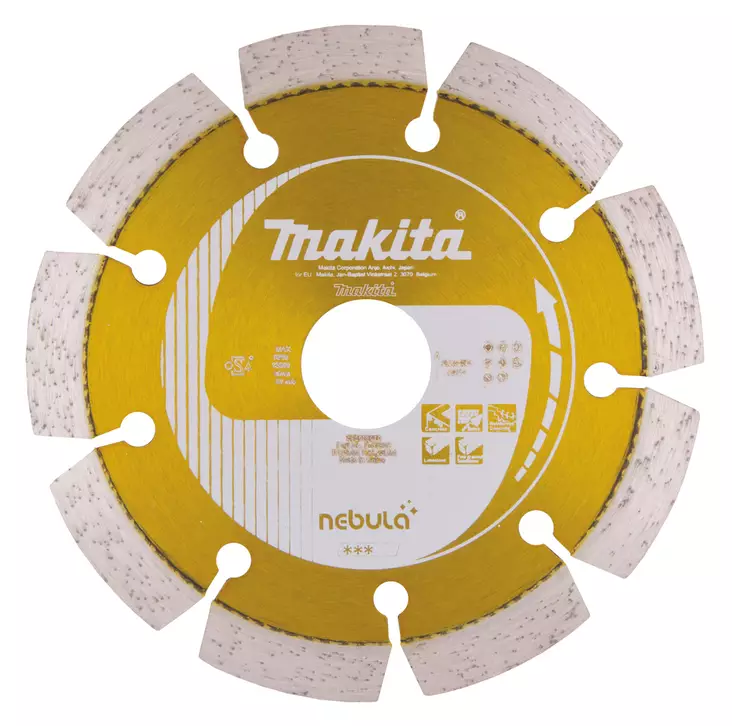 MAKITA Timanttikatkaisulaikka 125x22,23mm, Nebula, segmenttikorkeus 10mm B-53992 - Makita Timanttilaikat, -kupit ja terät - 088381476492 - 1