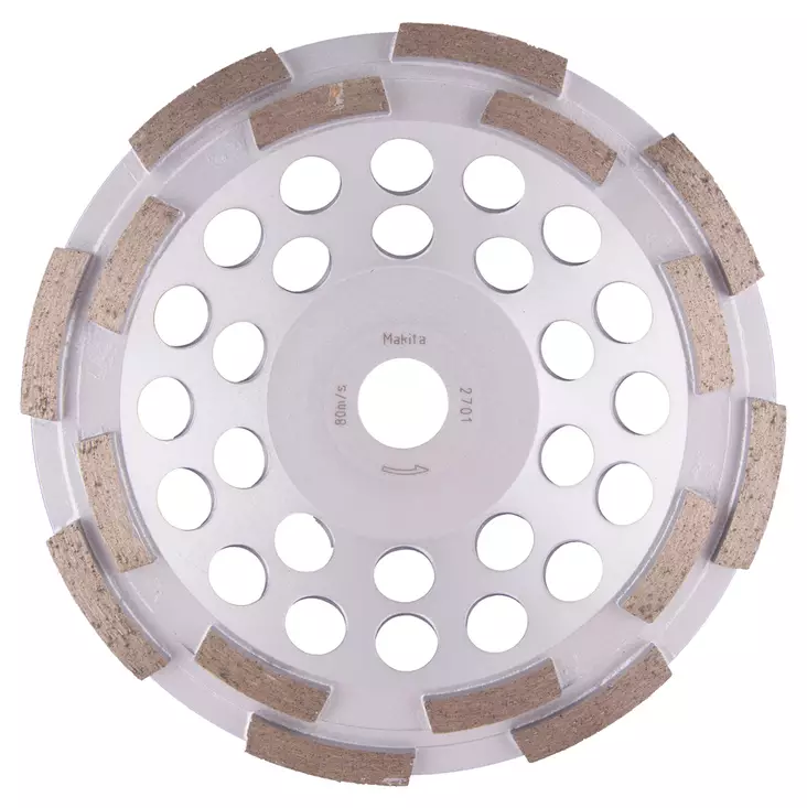 MAKITA Timanttikuppilaikka 180mm, 2-rivinen segmentti, yleishionta B-48642 - Makita Timanttilaikat, -kupit ja terät - 088381455602 - 1