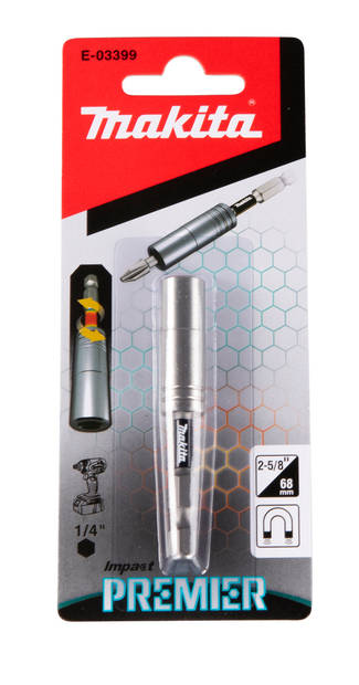 MAKITA Ruuvauskärjen pidin Impact Premier 68 mm 1/4", magneetti E-03399 - Konekärjet ja bitsinpitimet - 088381570053 - 2